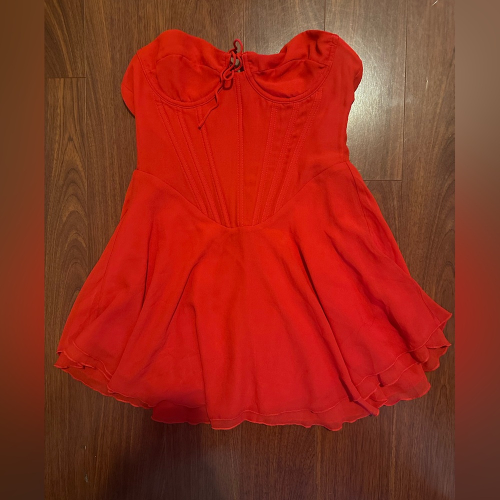 White Fox Red Dress